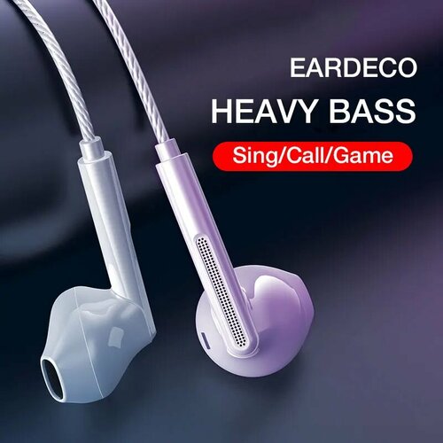 Купить Проводные Hi Fi наушники Eardeco с гарнитурой (объемный звук ...