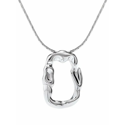 Колье TwoMe, серебро, 925 проба, родирование, длина 68 см., серебряный