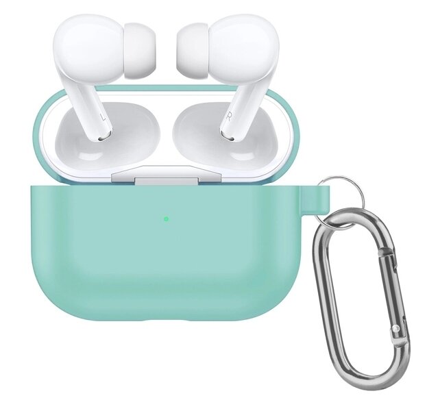 фото Силиконовый Чехол для Airpods Pro с карабином