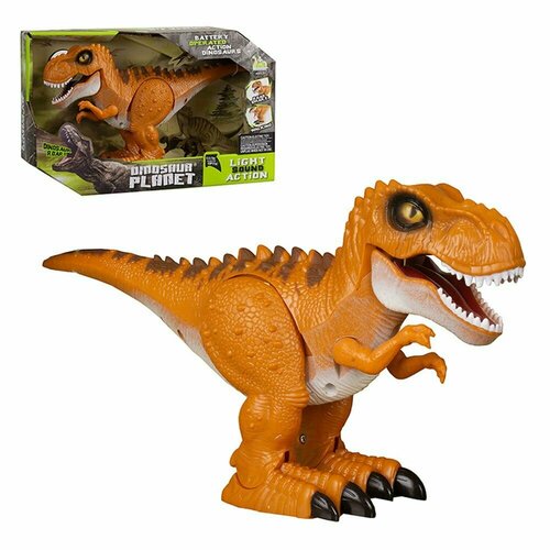 Интерактивная игрушка динозавр на батарейках свет звук движение RS010 в коробке интерактивная игрушка динозавр тираннозавр на батарейках свет звук движение рычит двигается rs6187 в коробке tongde