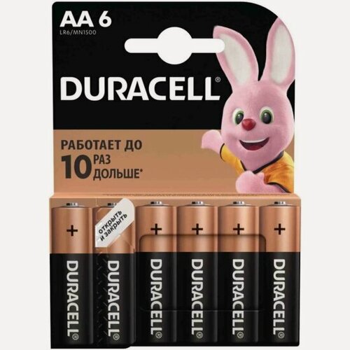Изображение товара Элемент питания Duracell Basic LR6-6BL AA бл 6