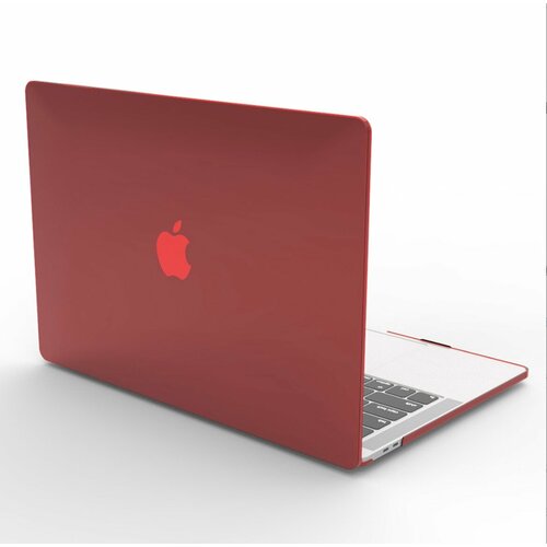 Чехол-накладка MyPads Opako для Apple Macbook Pro 15.4 A1286 из пластика премиум класса, защитный, противоударный, красный, глянцевый