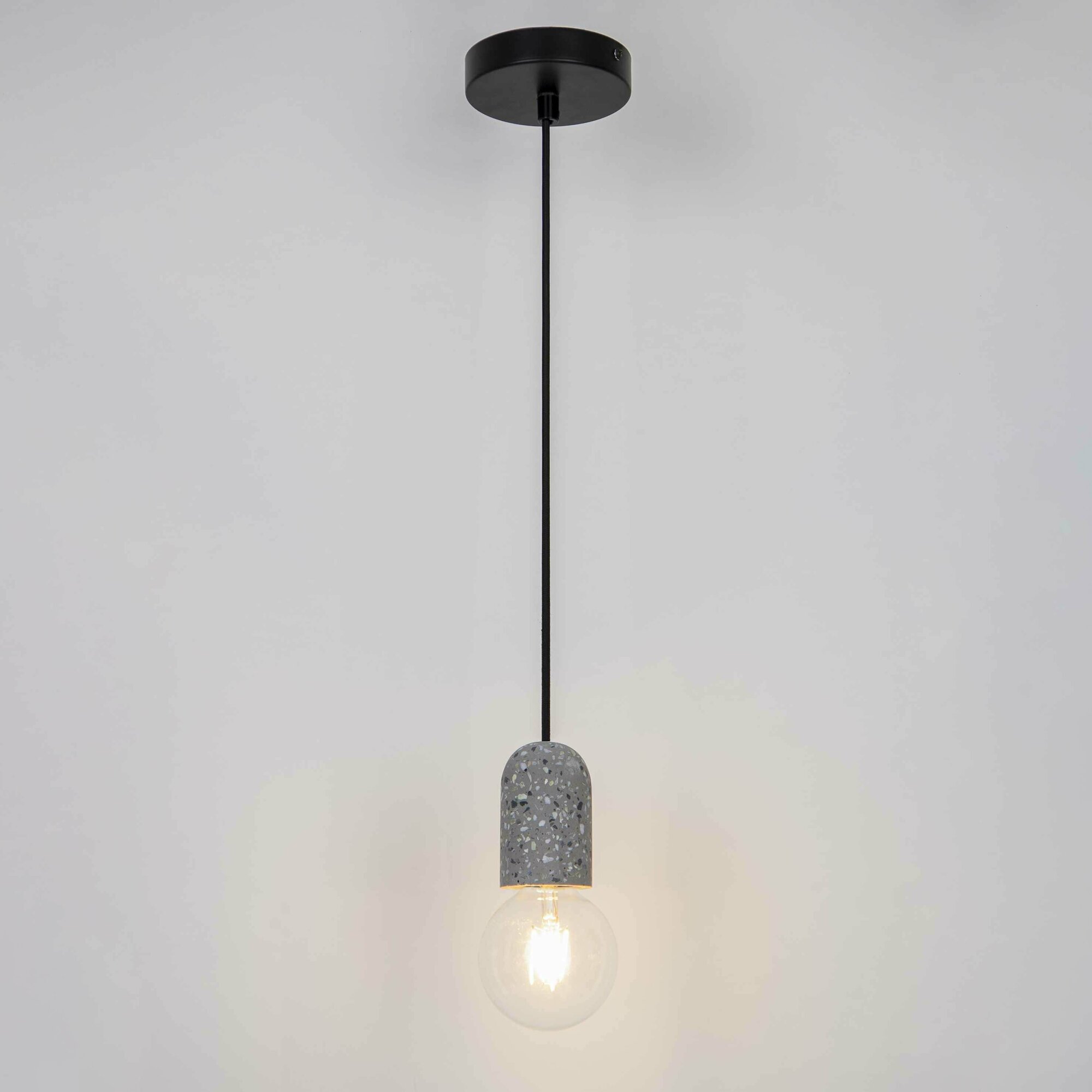 Подвесной светильник Inspire Tezzo E27x1 бетон цвет черный