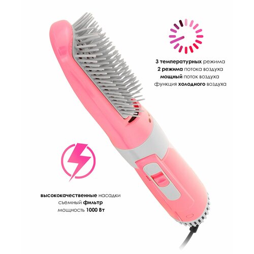 Профессиональный фен-щетка для волос термощетка для укладки волос Стайлер Фен расческа 189900₽