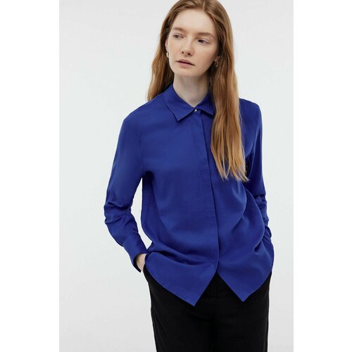 фото Блуза baon, b171001, размер 48, синий