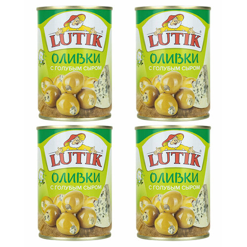 Оливки Lutik с голубым сыром, 280 гр. - 4 шт