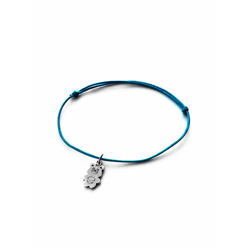 Браслет-нить SBLESKOM, серебро, 925 проба, синий