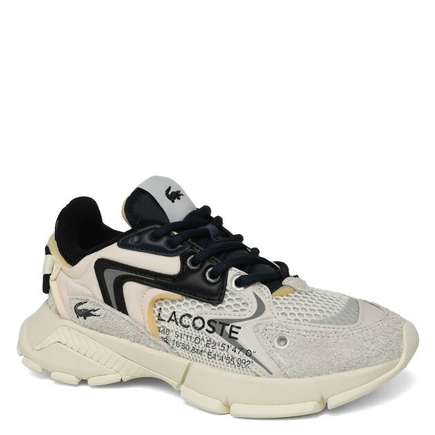 Кроссовки LACOSTE, размер 37, светло-бежевый