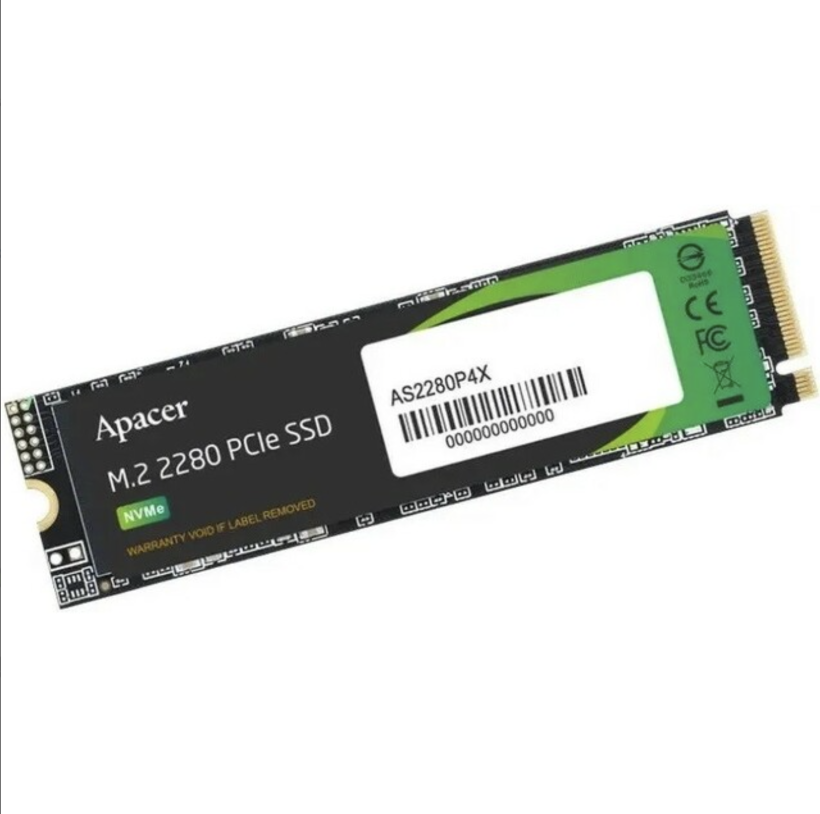 SSD жесткий диск APACER AS2280P4 M.2 PCIE 512GB AP512GAS2280P4X-1, черный — фото 1