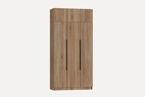 Изображение товара Шкаф Джетон 3 1400-520-2400 наполнение платье/белье цвет дуб сонома