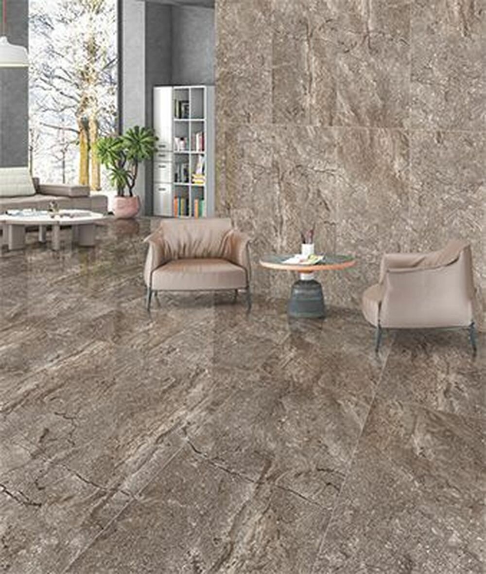 фото Керамогранит Leopard Stone серый 60x120 см