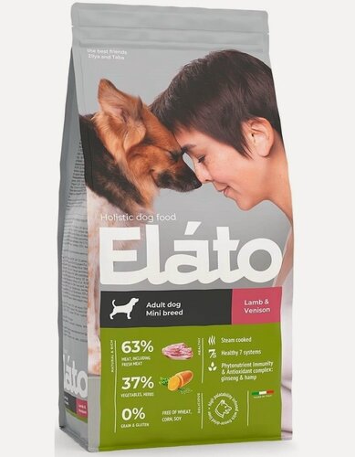 Изображение товара ELATO Holistic Корм для собак мелких пород Ягненок Оленина