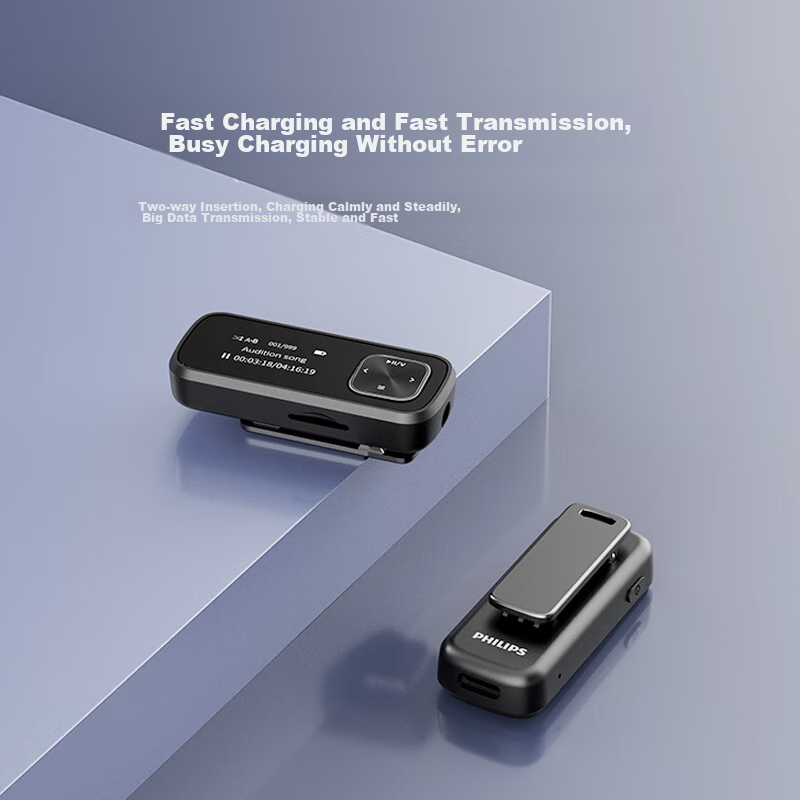 Philips SA1102 Memoryless Sports Running MP3 Player, Supports Memory Card, FM Radio Recording, Black