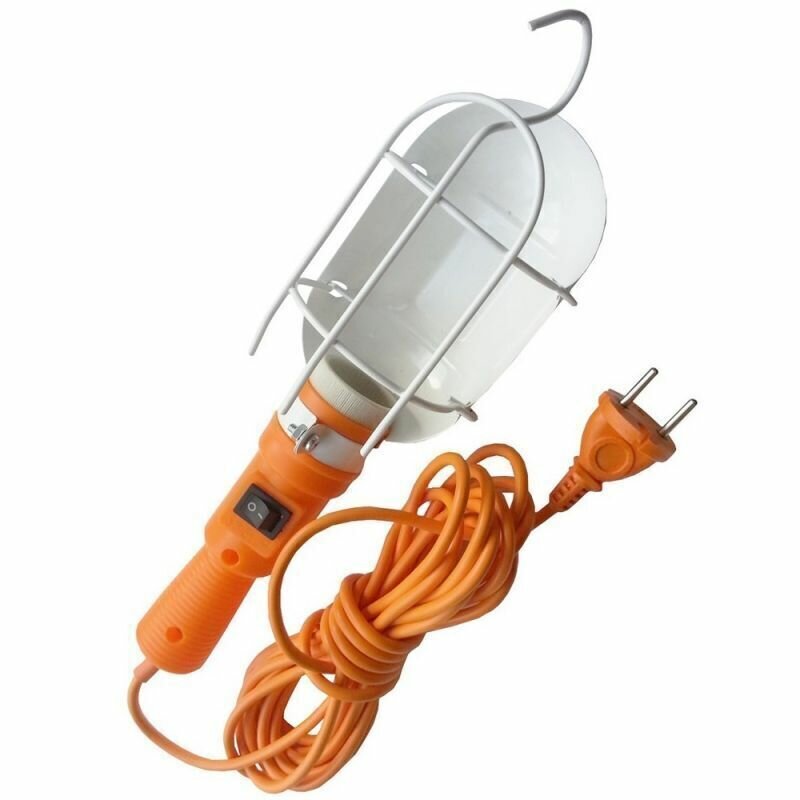 ЛСУ-1 60w Светильник-переноска с выключателем с решеткой 15м