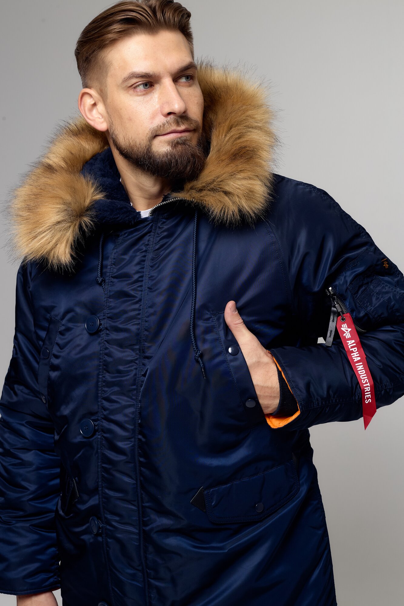 Куртка ALPHA INDUSTRIES, размер 58/3XL/, blue — фото 1