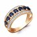 Кольцо дорожка Diamant online, серебро, 925 проба, золочение, фиа...