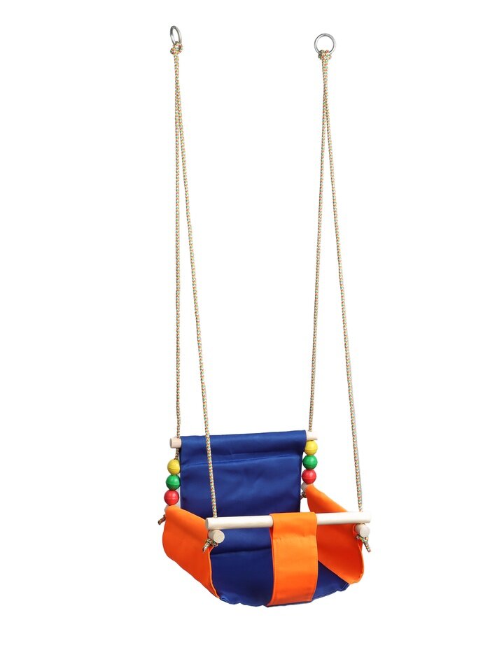 Подвесное кресло для игровой площадки с мягкой сидушкой и спинкой, сиденье 34×28 см, цвет микс