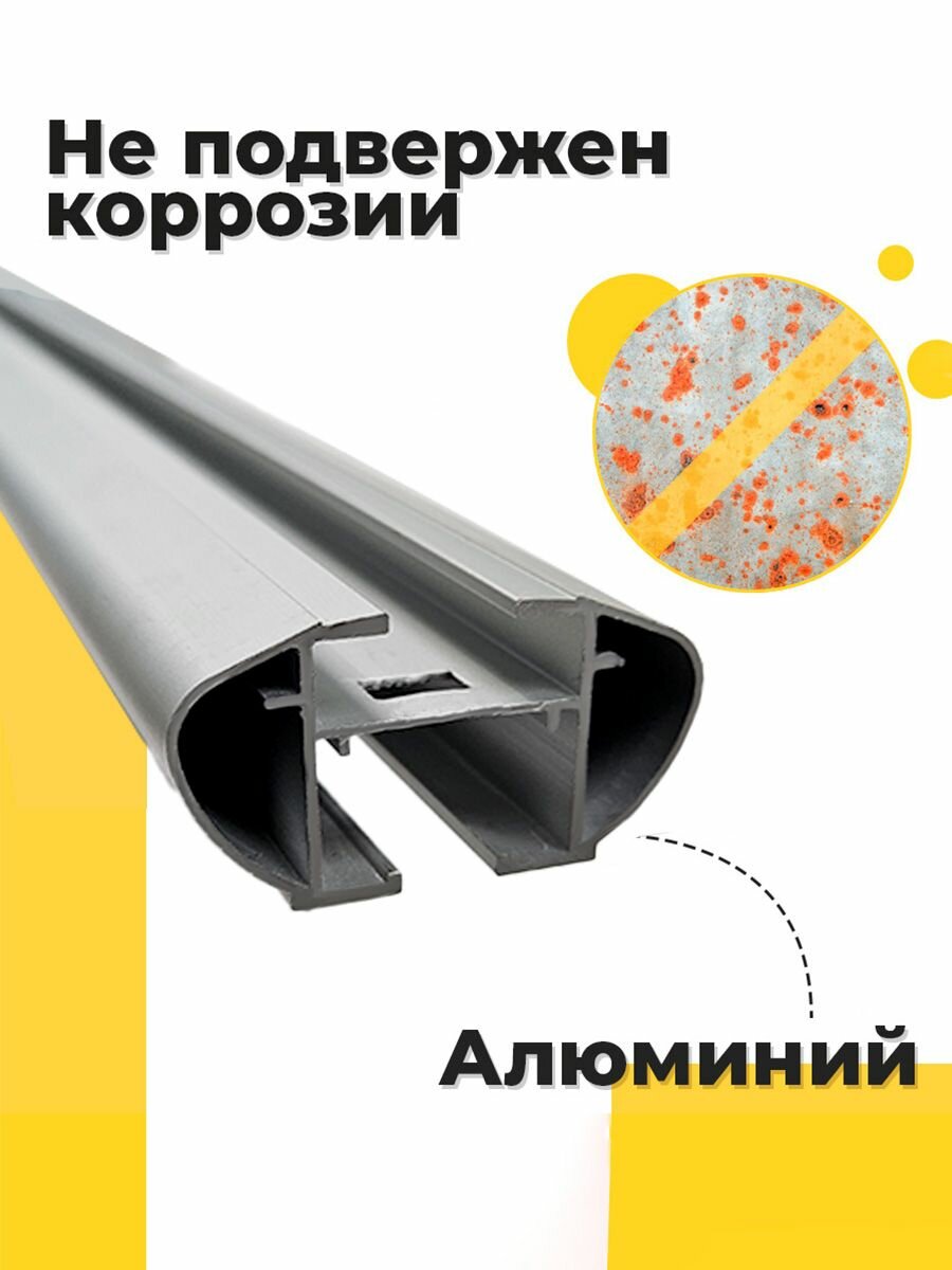 Багажник на крышу Хайма 8с 2019-2023 / Haima 8S Комплект креплений с аэродинамическими поперечинами — фото 1