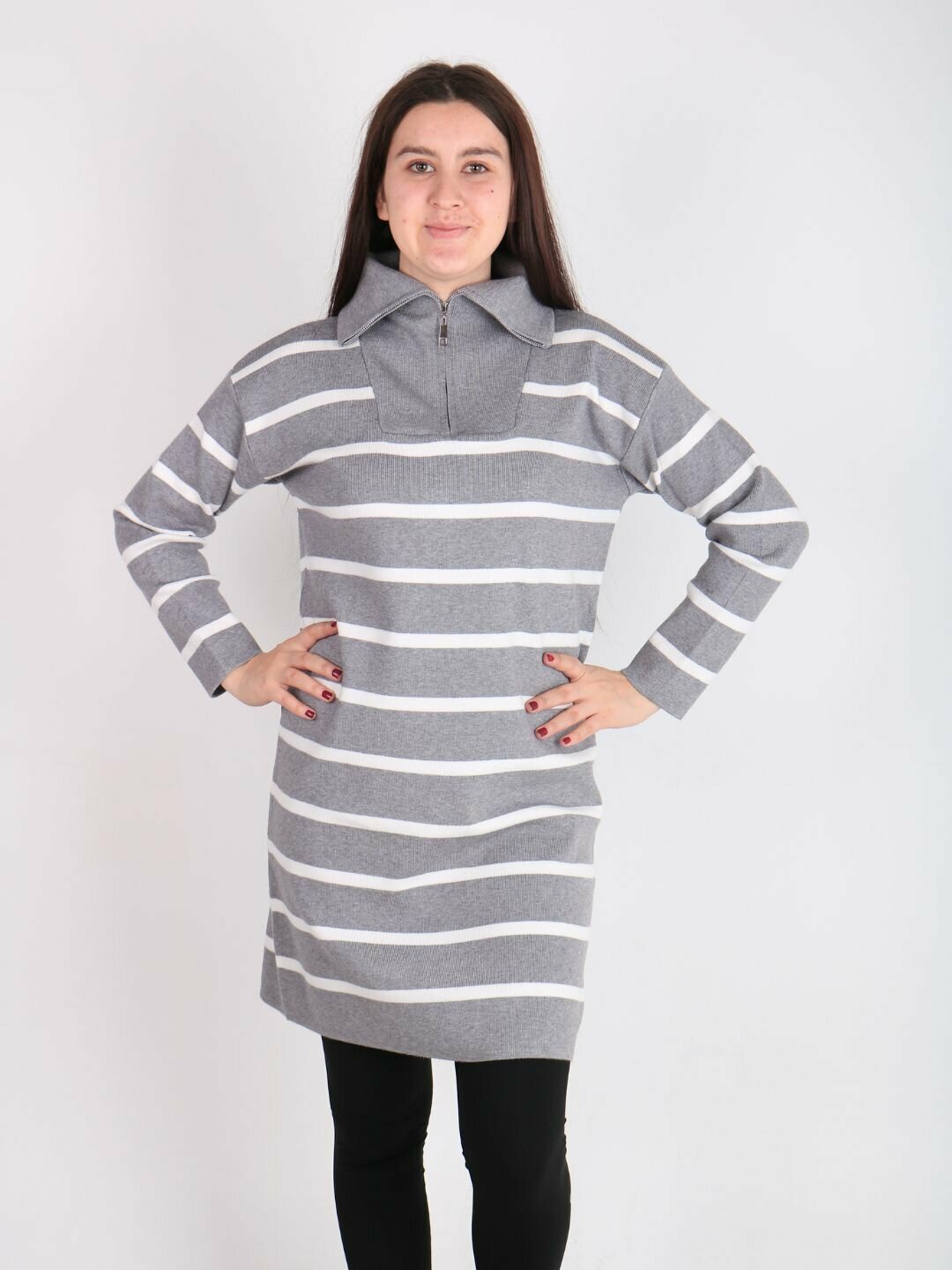 Туника, 1 шт., размер OneSize, серый — фото 1