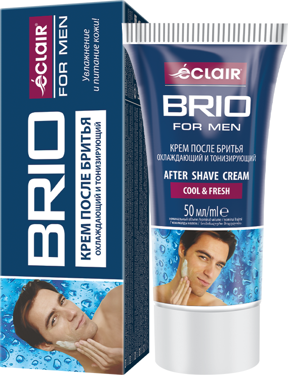 BRIO FOR MEN Крем после бритья, охлаждающий и тонизирующий,50 мл