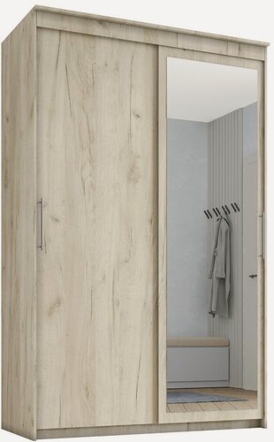 Изображение товара Шкаф купе Визэр 2, Легкомаркет, 100х60х240, платяной, дуб крафт серый, ручка рейлинг
