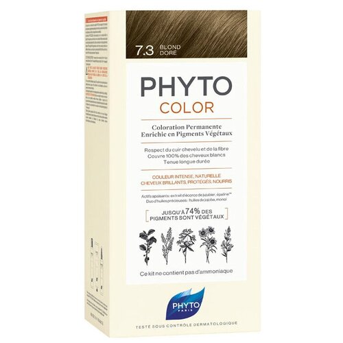 PHYTO PhytoColor краска для волос Coloration Permanente, 7.3 Золотистый блонд phyto краска для волос шатен 4 фитоколор