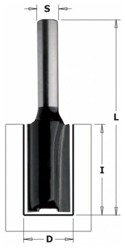 CMT Фреза концевая contractor пазовая S=8 D=10x31,7x60 Z=2 K912-100