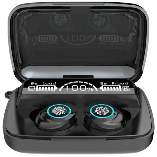 Беспроводные сенсорные наушники вкладыши Bluetooth 51 TWS M17 цифровой дисплей Power Bank 139000₽