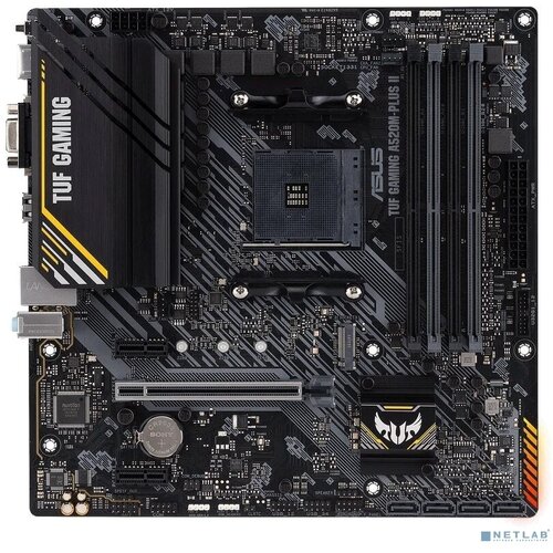 Asus Материнская плата Asus TUF GAMING A520M-PLUS II Soc-AM4 AMD A520 4xDDR4 mATX AC97 8ch71 GbLAN RAIDVGAHDMIDP 1348000₽
