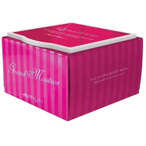 Тканевая антивозрастная увлажняющая экспресс-маска для лица Quality First All In One Sheet Mask Grand Moist, 32 шт.