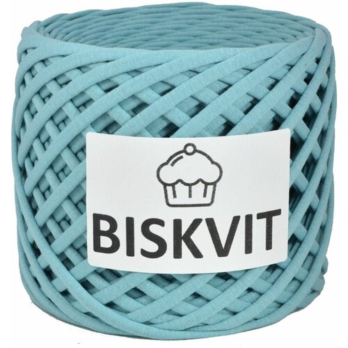 Трикотажная пряжа Biskvit (Бисквит) цвет Пыльная мята, 330гр. 100м. (100% хлопок), 1 моток.