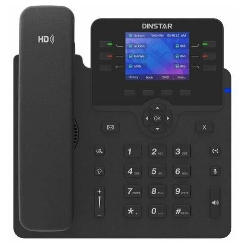 IP-Телефон Dinstar C63GP, 3 SIP аккаунта, черный телефон ip dinstar c63gp черный