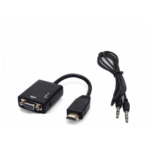 Конвертер с HDMI (M) на VGA с аудио выходом / HDMI (M) to VGA+Audio converter конвертер с hdmi на vga с аудио и дополнительным питанием