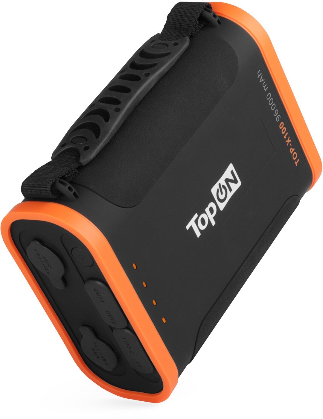 Универсальный внешний аккумулятор TopON TOP-X100 USB-C PD3.0 60W, 1xUSB-C QC3.0, 2xUSB 12W, 2 авторозетки 180W, фонарь, 96000mAh (307Wh) Черный - фото №7