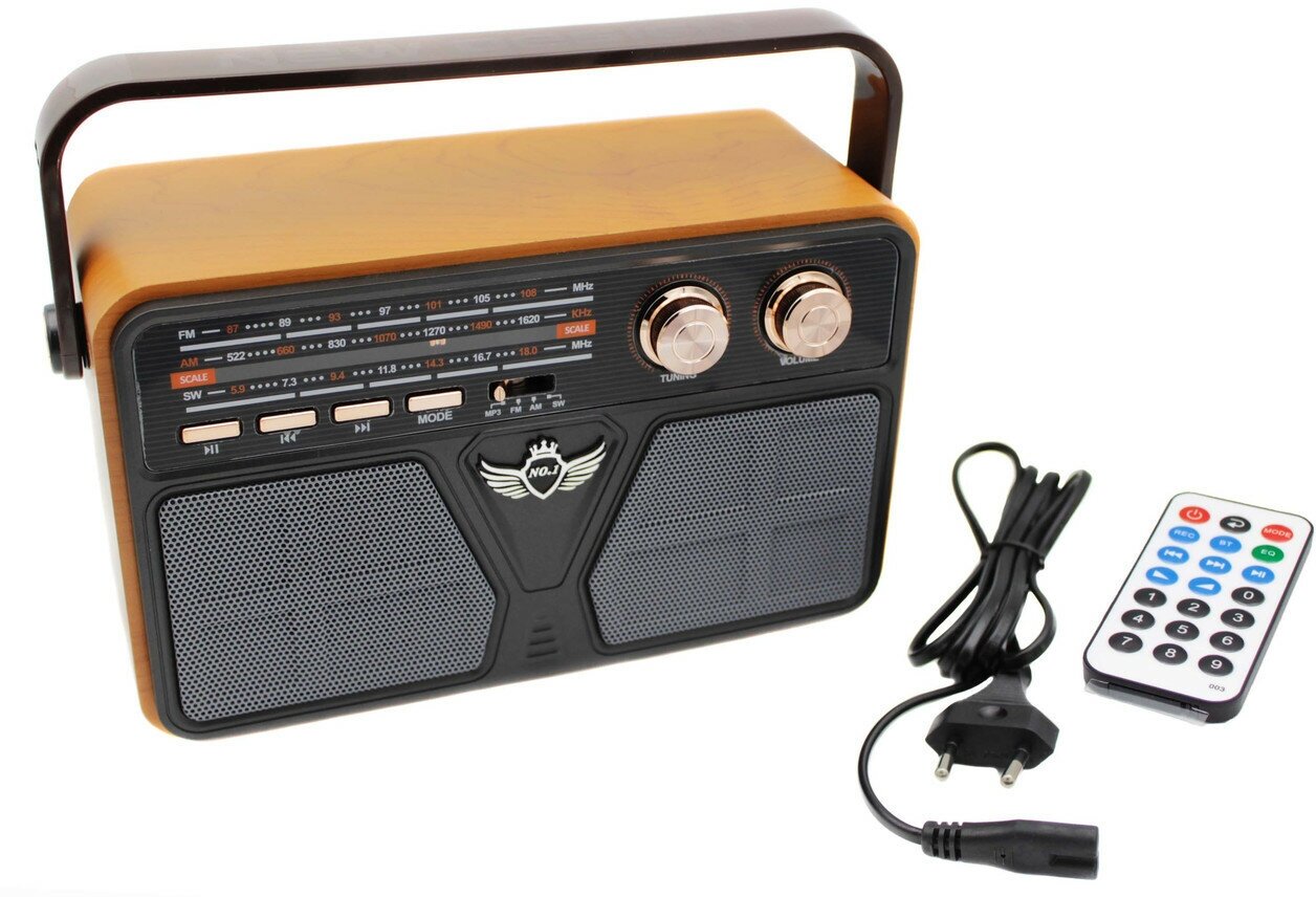 Радиоприемник в ретро стиле с Bluetooth, AUX, USB, FM, Kemai MD-507BT