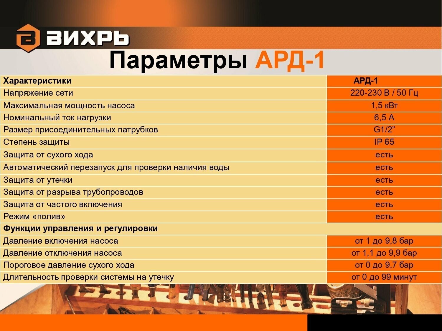 Реле давления ВИХРЬ АРД-1