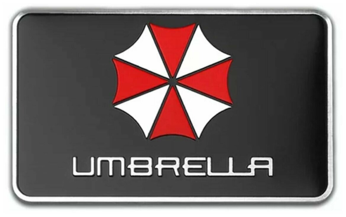 Шильдик надпись Umbrella Corporation (Амбрелла корпорейшен) Размеры: 80X50 мм