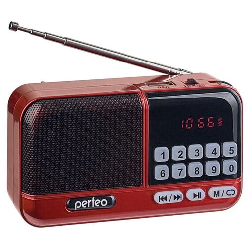 Радиоприемник Perfeo Aspen Red PF_B4058 радиоприемник aspen fm 87 5 108 мгц mp3 usb microsd li ion 1200 мач серый