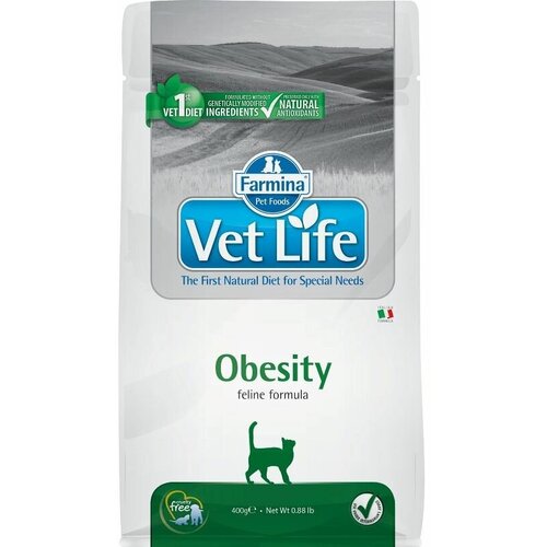 Farmina (Фармина) Vet Life Cat Obesity 0,4кг х 2шт при ожирении сухой для кошек