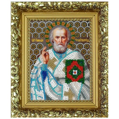 фото Святая матрона московская набор для вышивания бусинами 22х28 преобрана 2б021