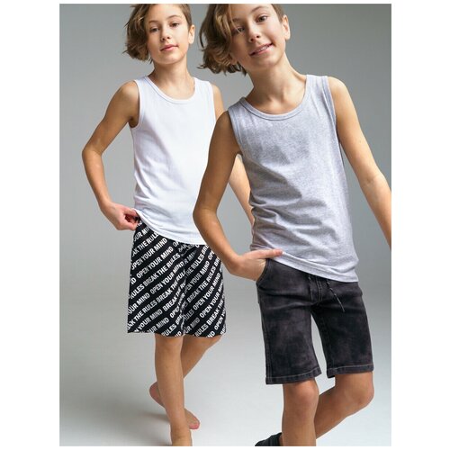 фото Майка playtoday, 2 шт., размер 134, серый