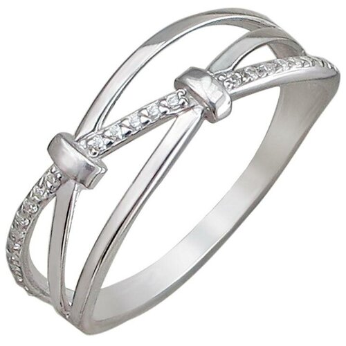 фото Эстет кольцо с 25 фианитами из серебра 01к158568, размер 18