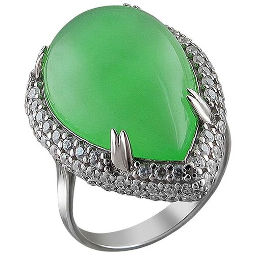 фото Эстет кольцо с агатами и фианитами из серебра 01к4511080-2, размер 16