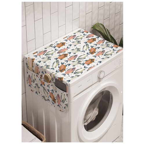 фото Органайзер для хранения "рыбий бунт" на стиральную машину, 45x120 см ambesonne