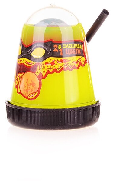 Лизун "Slime "Ninja", 2 в 1 смешивай цвета, желтый и красный, 130 г.