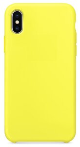 Фото Чехол Silicone Case для Apple iPhone X / Xs без логотипа желтый