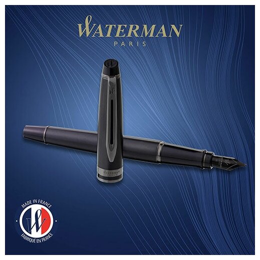 Перьевая ручка Waterman Expert DeLuxe 2119188 Metallic Black RT F - фото №8