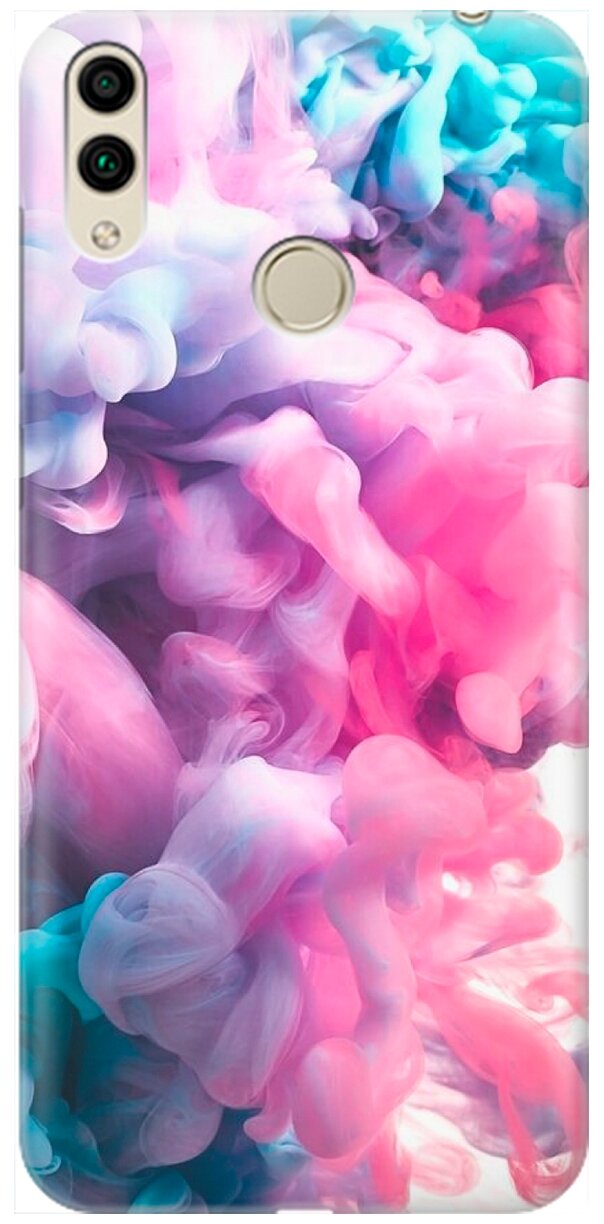 RE: PA Накладка Transparent для Honor 8C с принтом "Розово-голубой дым"
