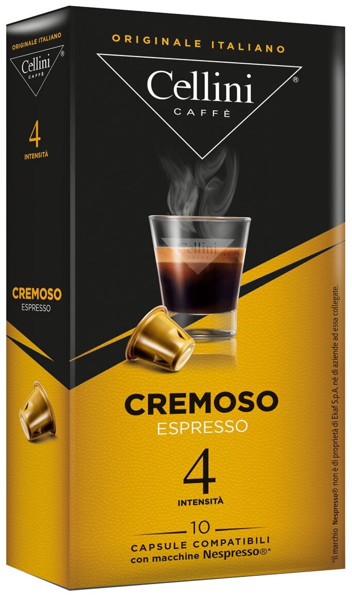 Кофе в капсулах CELLINI CREMOSO 10 шт - фотография № 1