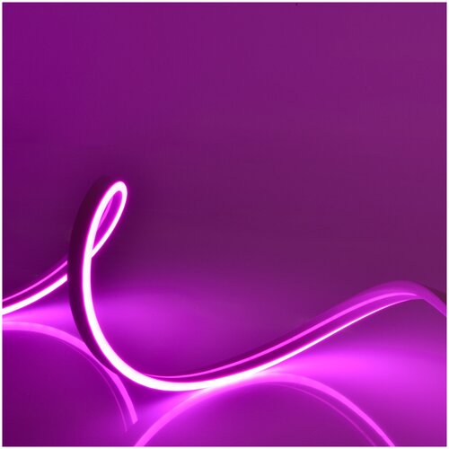 Светодиодная гибкая герметичная лента. NEON ULS-N01-2835-120LED/m-6mm-IP67-DC12V-9W/m-5M-PURPLE блистер . Катушка 5м. в блистере. Фиолетовый свет.